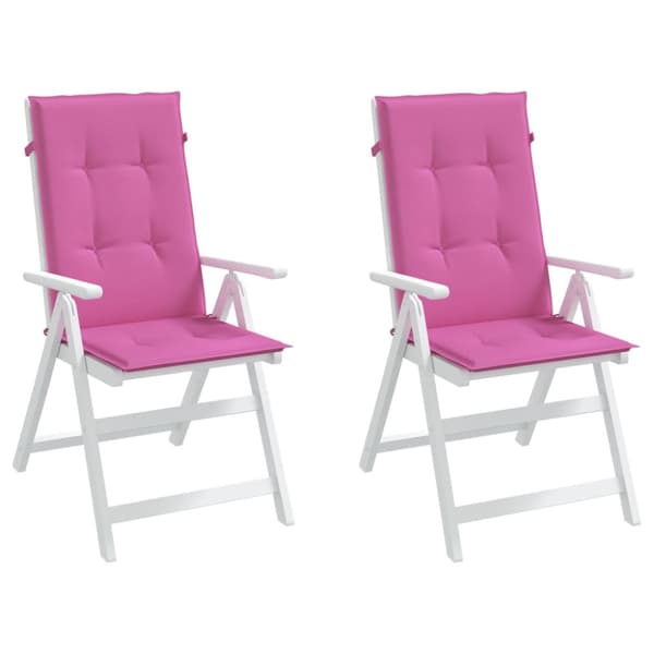 Stolsdynor 2 st rosa 120x50x3 cm tyg