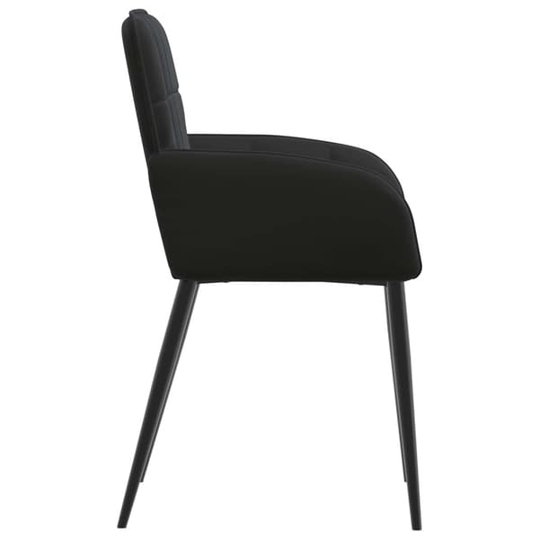 Matstolar 4 pcs Sammet Svart 57 x 50 x 85 cm