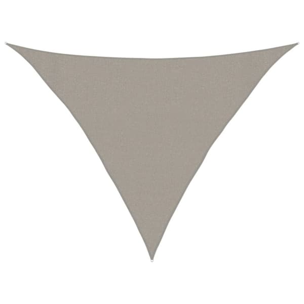 Solsegel 160 g/m² triangulär ljusgrå 3x3x4,2 m HDPE