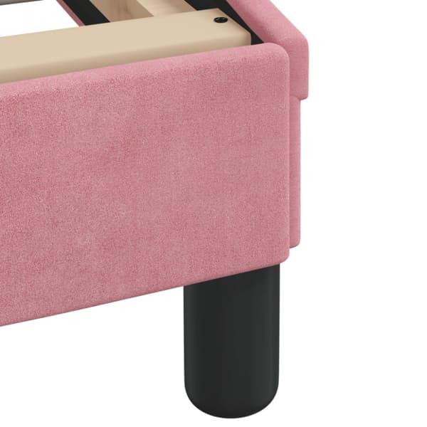 Bed Frame "Dover" Pink 200x200 cm Velvet