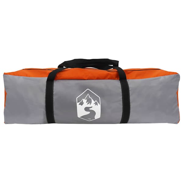 Tipi Tält Grå och orange 250 x 250 cm Polyester och Stål