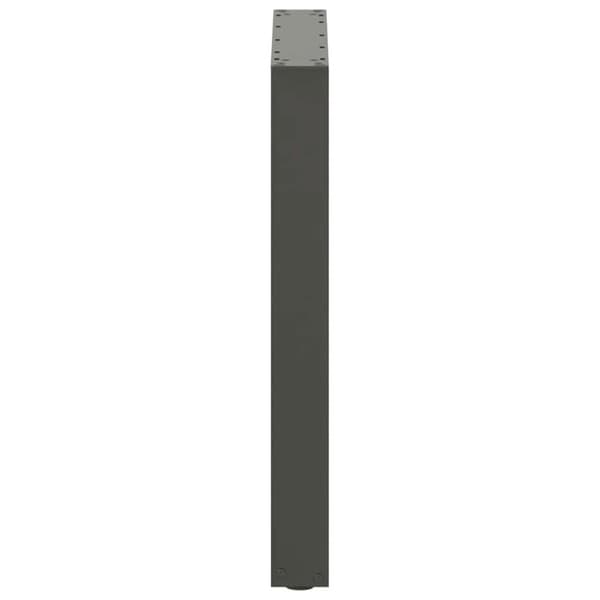 Matbordsben U-formade 2 st antracit 70x(72-73) cm stål