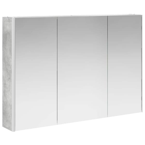 Badrumsskåpsset 4 pcs Betonggrå Konstruerat trä
