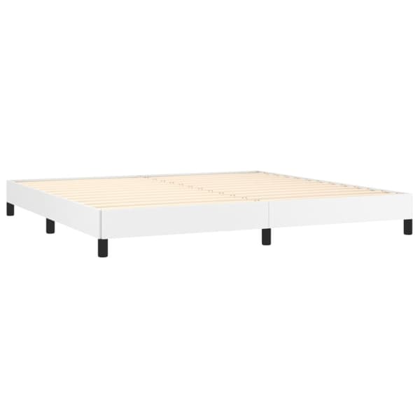 Sängram vit 200x200 cm konstläder