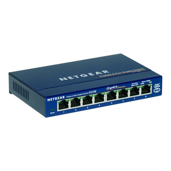 NETGEAR GS108 - switch - 8 portar