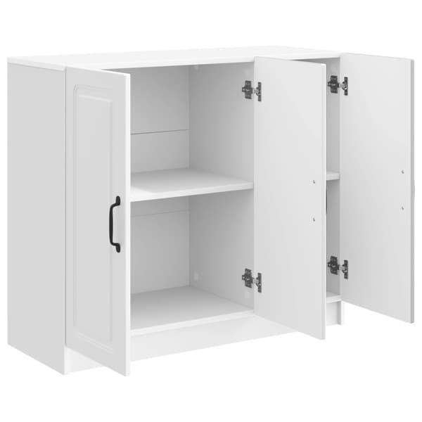 Sideboard Vit högglans 89 x 34,5 x 77 cm Konstruerat trä