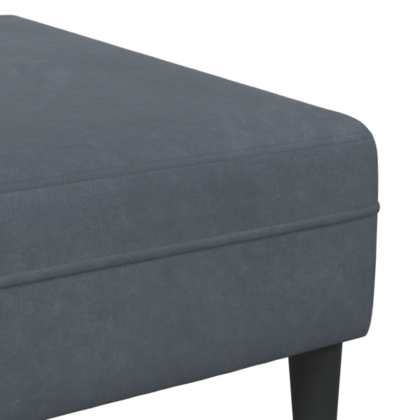 Soffa 3 pcs Mörkgrå 250 x 188 x 76 cm Sammet