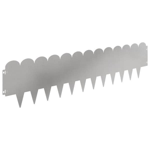 Kant för gräsmatta 10 pcs 103 x 25 cm Stål Silver