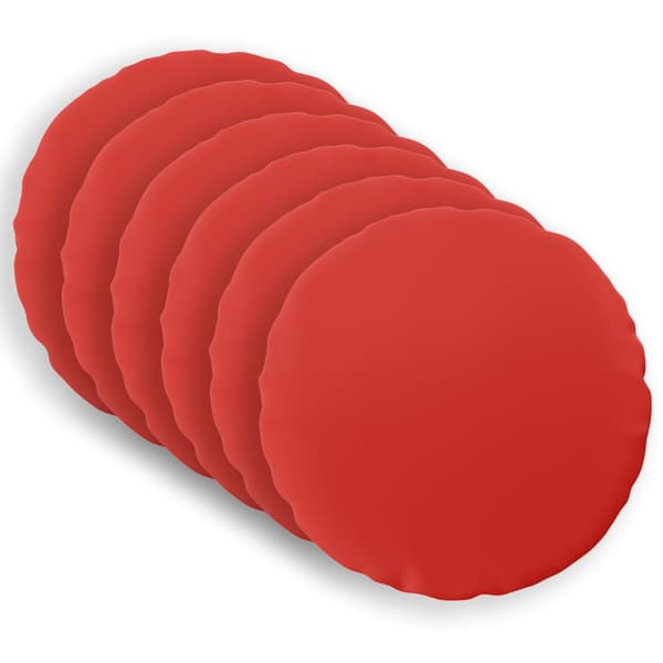 Kuddöverdrag 6 st HEERLEN Röd Ø 50 cm Polyester
