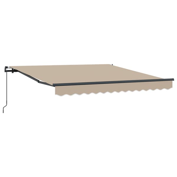 Utfällbar markis Beige 300 x 250 cm Polyester och Stål