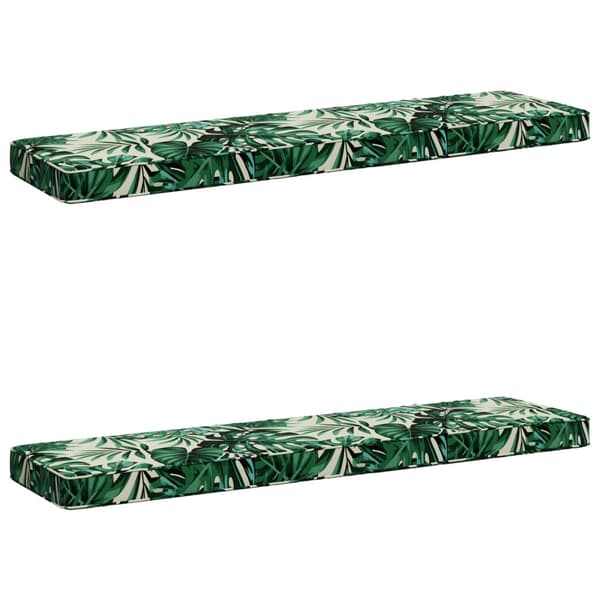 2-delade Bänk Kuddar VUGHT 2 st 100% Polyester Bladmönster