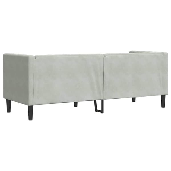 Soffa Ljusgrå 194 x 74,5 x 70,5 cm Sammet