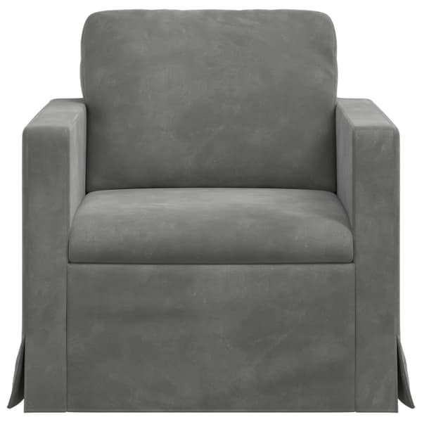 Soffa Mörkgrå 78 x 78 x 80 cm Sammet