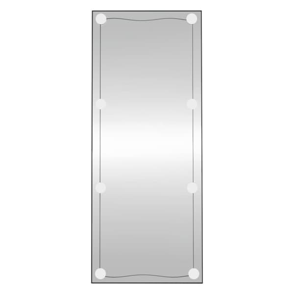 Väggspegel med LED-belysning 40x100 cm glas rektangulär