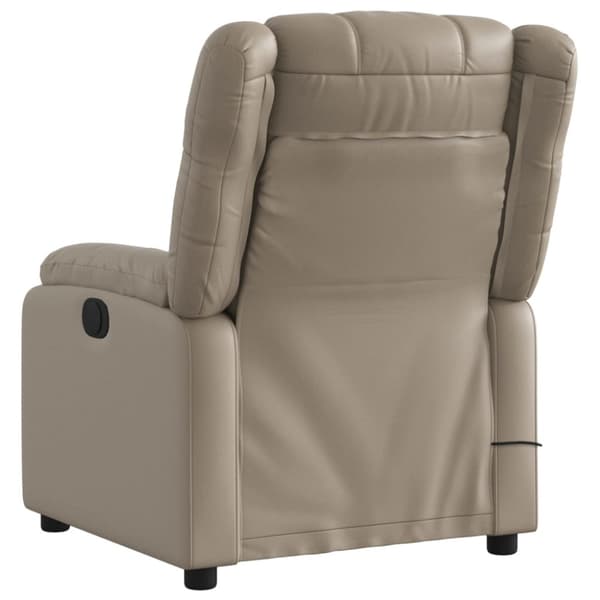 Elektrisk massagefåtölj cappuccino konstläder