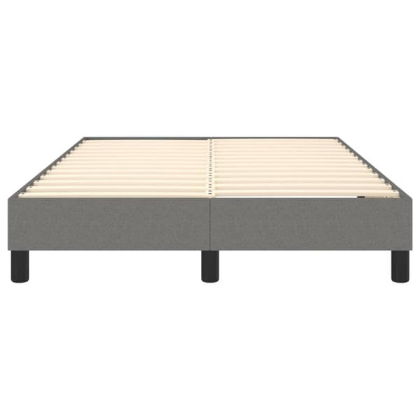 Boxspring-sängram mörkgrå 120x200 cm tyg