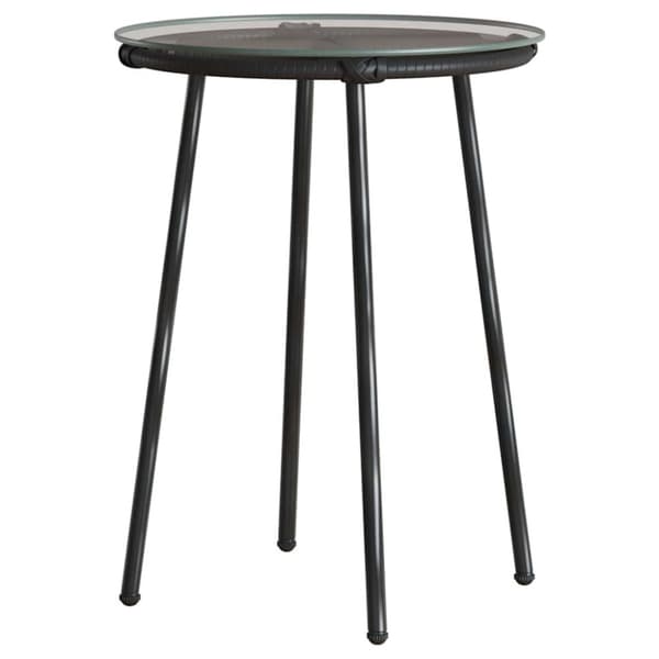 Trädgårdsmöbelset 3 pcs Svart och Anthracit konstrotting