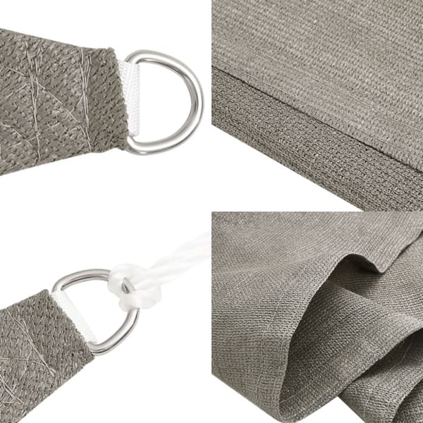 Solsegel 160 g/m² rektangulär ljusgrå 3x5 m HDPE