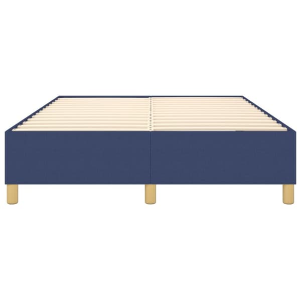 Boxspring-sängram blå 140x200 cm tyg