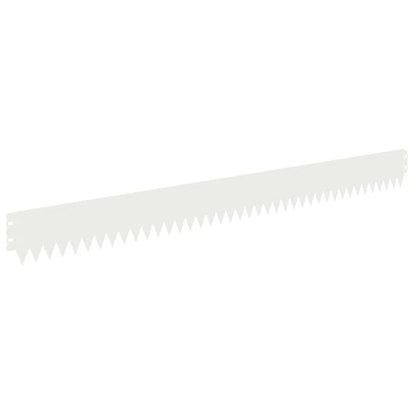 Kant för gräsmatta 10 pcs 103 x 10 cm Stål Vit