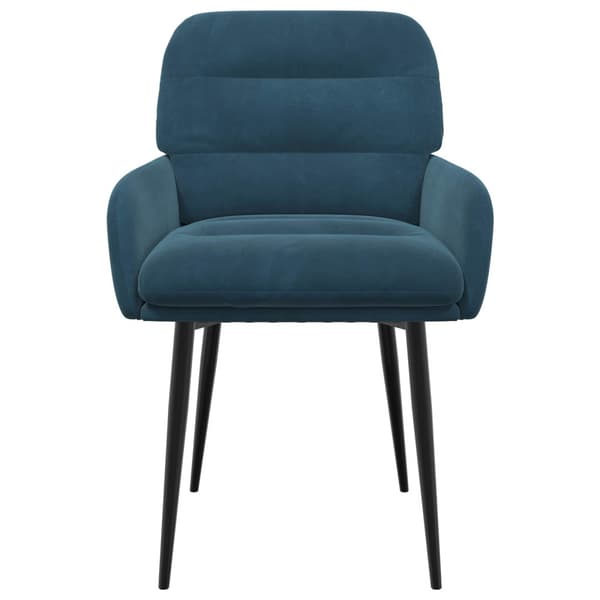 Matstolar 2 pcs Sammet Blå 59 x 59,5 x 90 cm