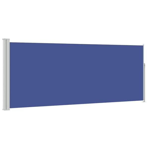 Infällbar sidomarkis 120 x 300 cm blå