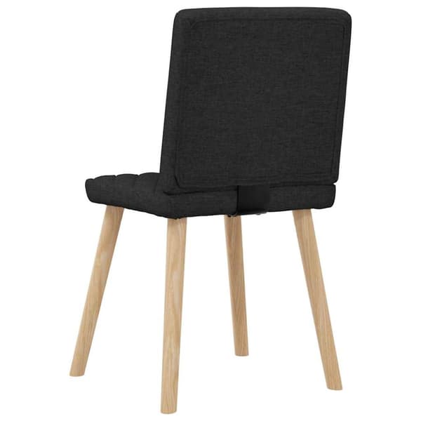 Matstolar 4 st svart tyg