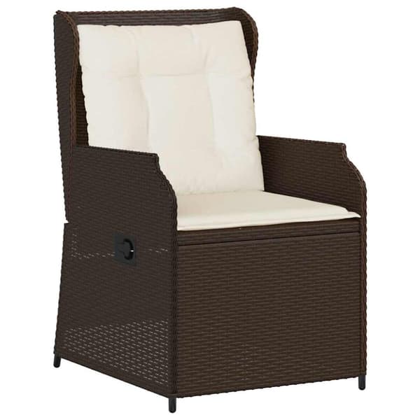 Trädgårdsbänk 2 pcs Brun konstrotting