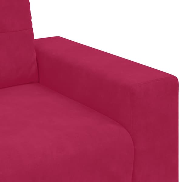 Tvåsitssoffa vinröd 180x77x82 cm sammet