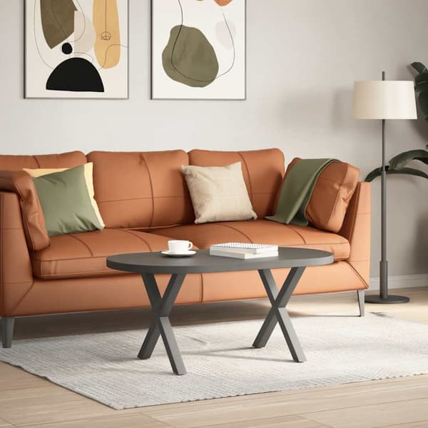 Soffbordsben X-formade 2 st antracit 60x(42-43) cm stål