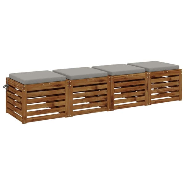 4-delade Sittdynor SOEST 4 st 100% Polyester Grå 40 x 40 x 5 cm