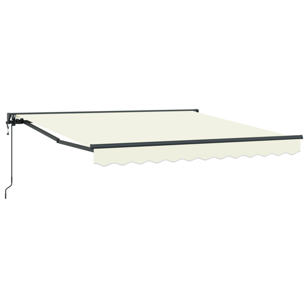 Markisram Kräm 350 x 250 cm Polyester med PU-beläggning