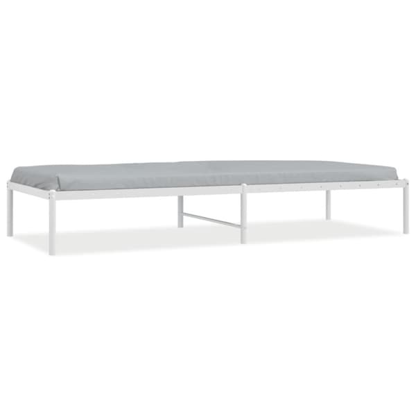 Sängram metall vit 80x200 cm