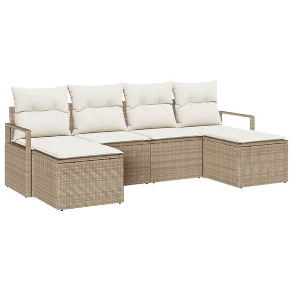 Soffset 6 st Beige konstrotting