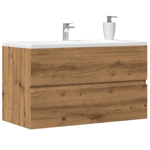 Badrumsskåp ek 80x38,5x45 cm konstruerat trä