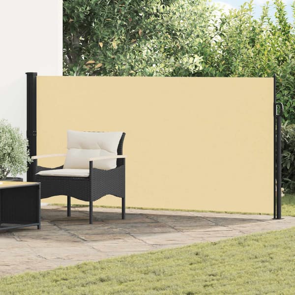 Utfällbar sidomarkis Sand 500 x 160 cm Polyester