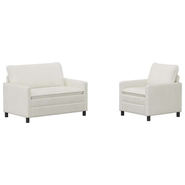 Soffset 2 pcs Gräddvit Polyester
