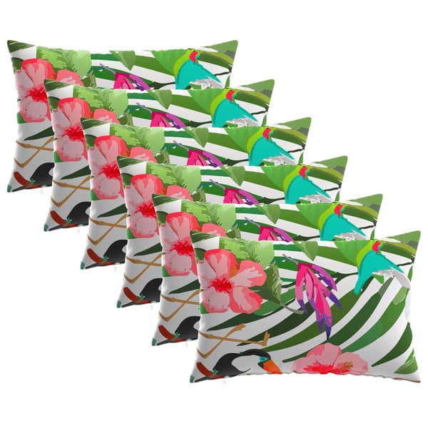 Kuddöverdrag 6 st HEERLEN Svart 30 x 50 cm Polyester