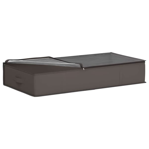 Förvaringslåda med transparent toppfönster 6 pcs Grå