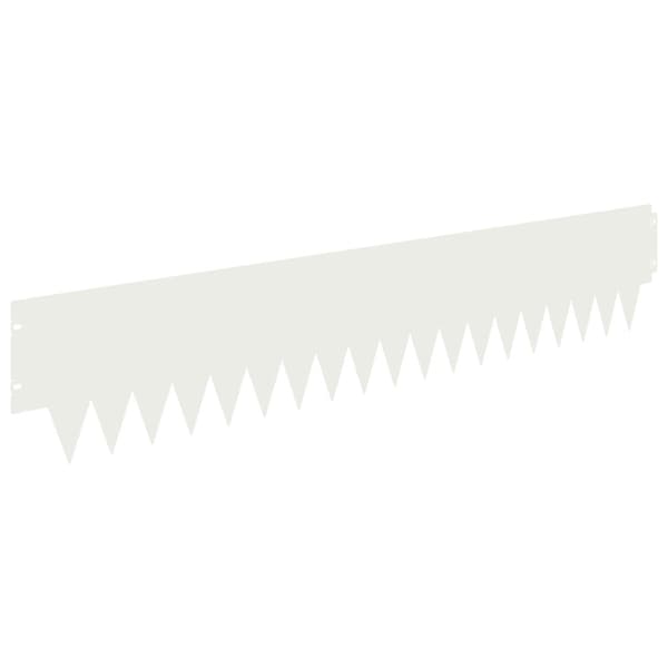 Kant för gräsmatta 30 pcs 103 x 20 cm metall Vit