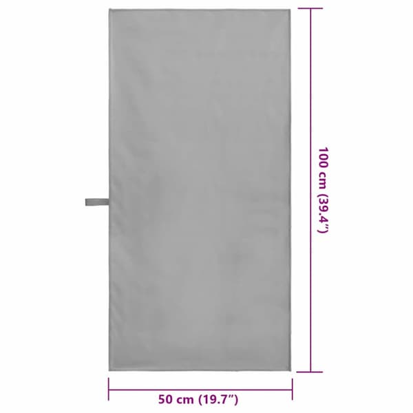 Sporthanddukar 2 pcs Mörkgrå 100 x 50 cm Polyester och polyamid