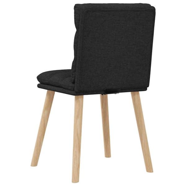Matstolar 4 st svart tyg