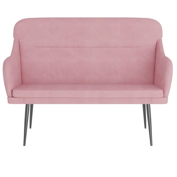 Bänk rosa 110x76x80 cm sammet