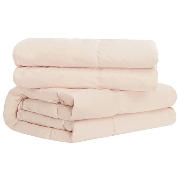 Täckeset med kudde Beige 155 x 200 cm Bomull, Kapok, Polyester