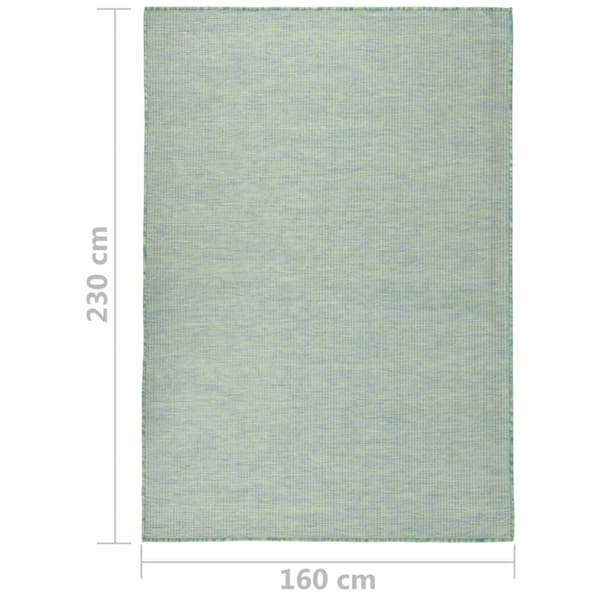 Utomhusmatta plattvävd 160x230 cm turkos