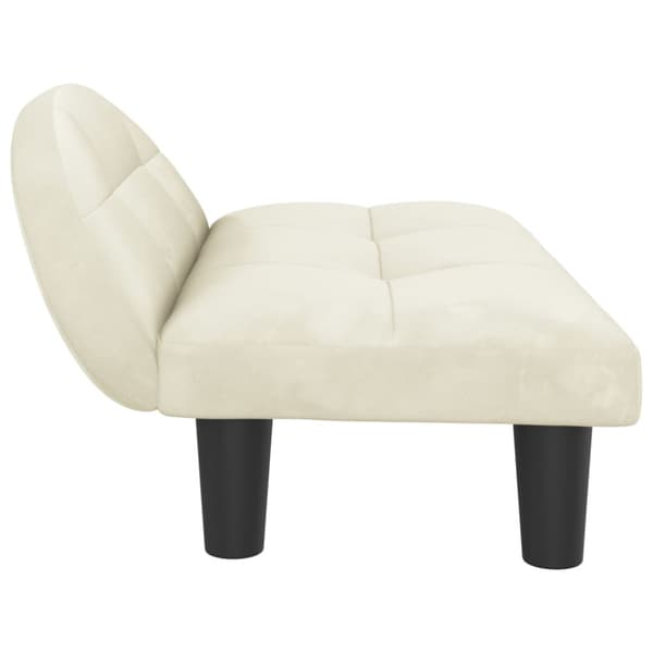 Hundbädd gräddvit 70x52x30 cm sammet