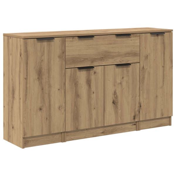 Sideboard 3 st Artisan Ek 120 x 30 x 70 cm Konstruerat trä