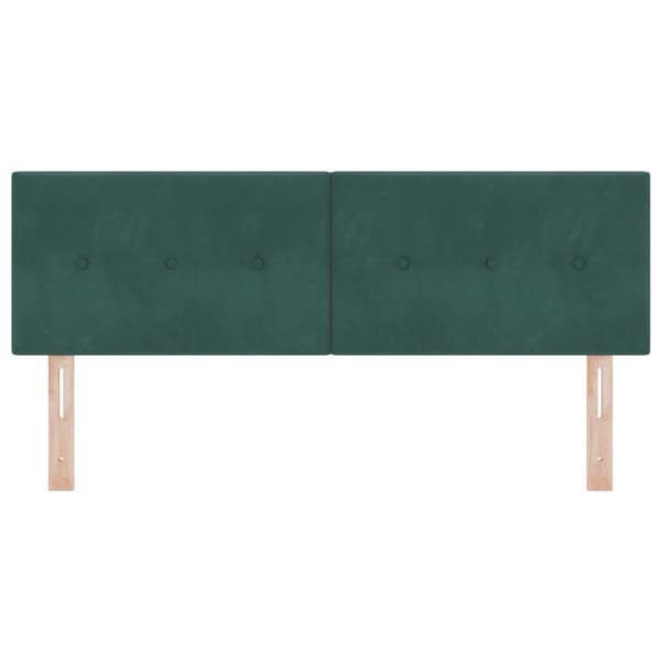 Huvudgavel Mörkgrön 144 cm Sammet