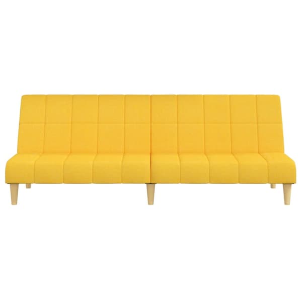 Bäddsoffa 2-sits gul tyg