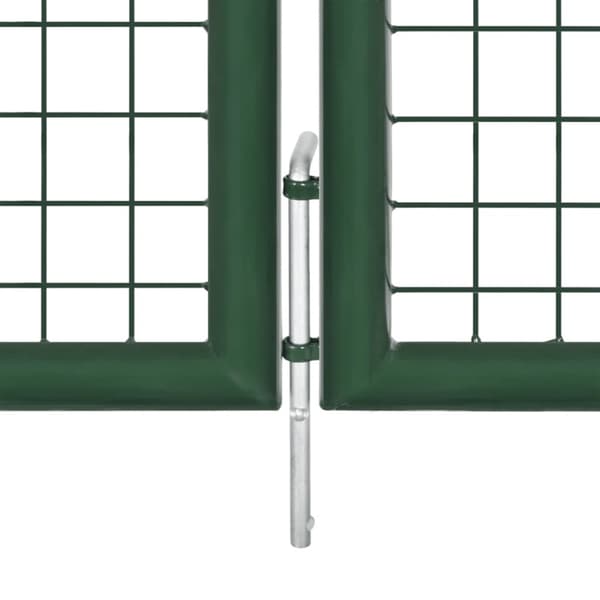 Trädgårdsgrind i stål 400x75 cm grön